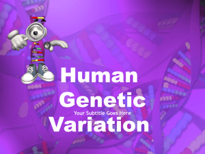 Human Genetic Variation