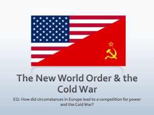 The Arms Race/Cold War Begins
