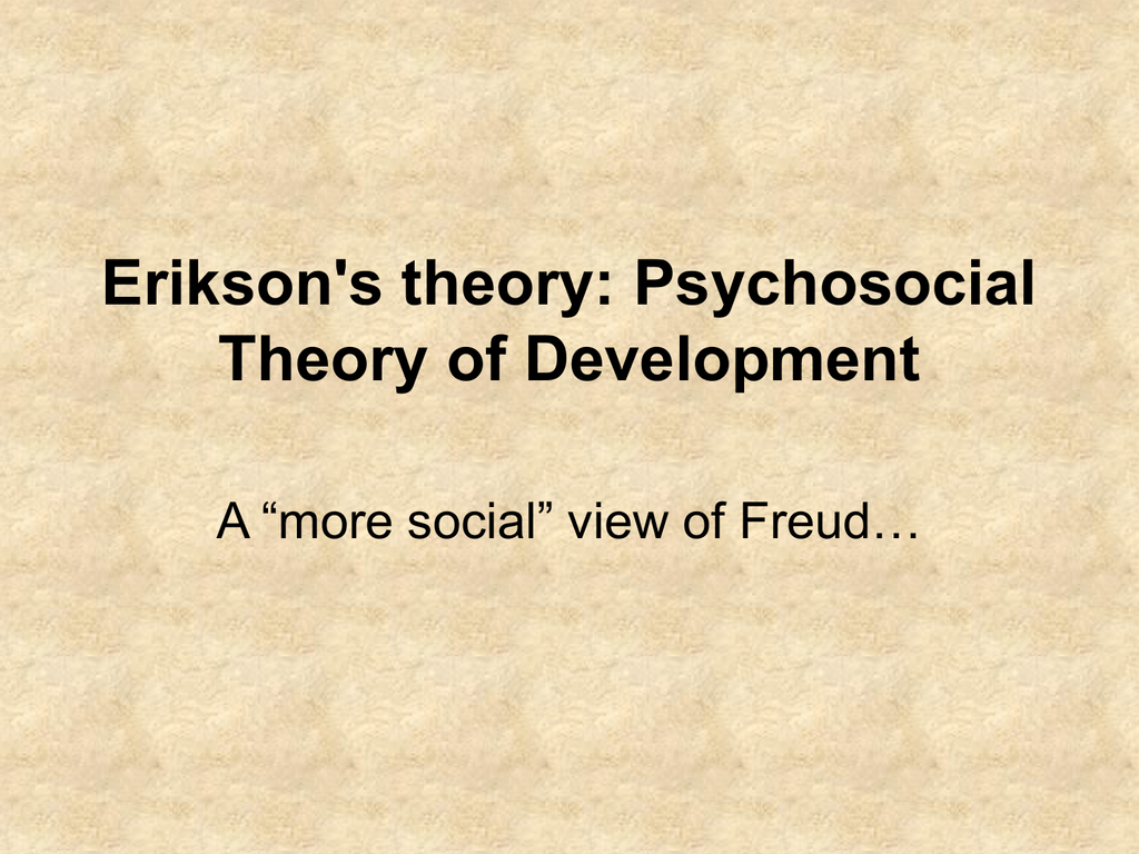 erikson social theory