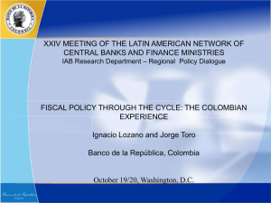 Fiscal Policy Through the Cycle: The Colombian Experience