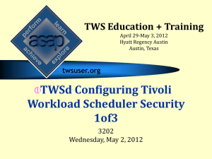 Configuring Tivoli Workload Scheduler Security