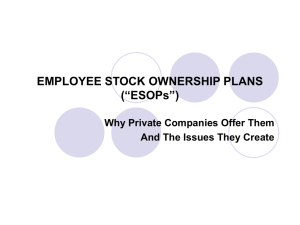 Employee stock ownership plans