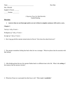Answer Key for A Separate Peace Guided Reading