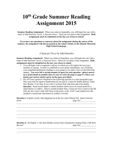 10 th Grade Summer Reading Assignment 2015