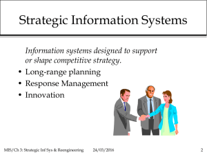 Strategic Information Systems