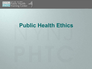 Ethics - Empire State Public Health Training Center