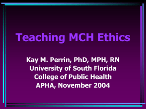 Teaching MCH Ethics-Perrin (USF) - ATMCH