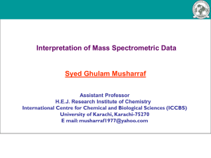 Interpretation of EI Mass Spectrometric Data