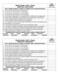 Unit 1 Essential questions study guide