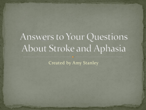 Stroke and Aphasia Powerpoint