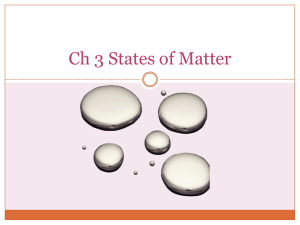Ch 3 States of Matter
