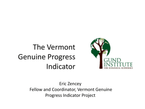 Eric Zencey's Slides – Overview of the GPI and GPI Work in Vermont