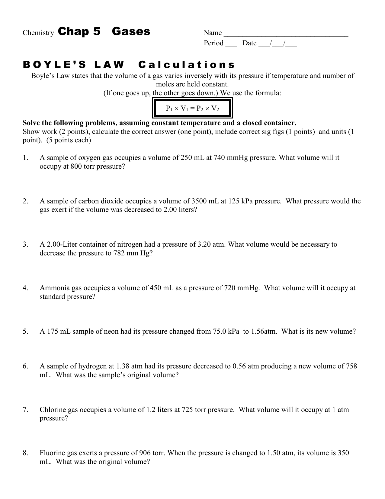 39 Boyle s Law Worksheet Answer Key Worksheet Live