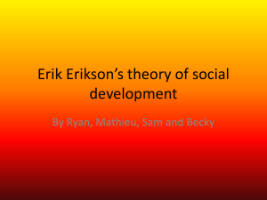 Erik Erikson*s theory of social development
