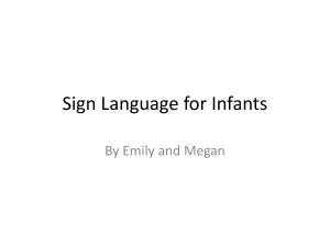 Sign Language for Infants - Emily A. Spink Portfolio