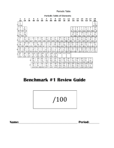 Benchmark #1 Review Guide Name: Period:______ /100 Section 1