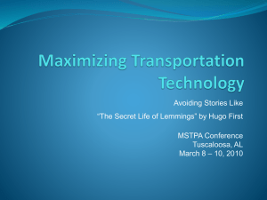 Maximizing Transportation Technology