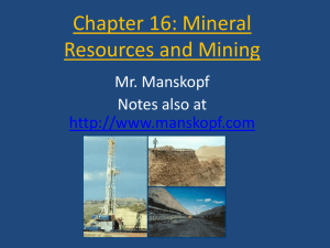 Chapter 14: Mineral Resources and Mining
