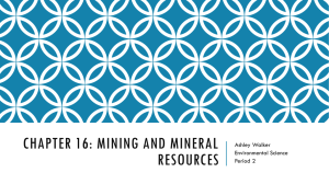 Chapter 16: Mining and Mineral Resources
