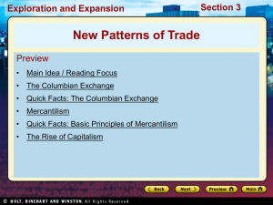 Mercantilism,Colonialism,Capitalism