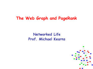 The Web Graph and PageRank