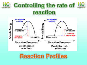 Lesson 7 - Reaction profiles