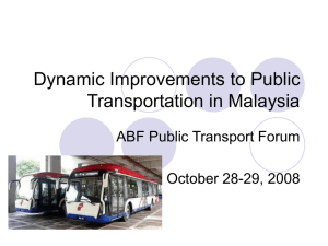 Dynamic Improvements to Public Transportation in