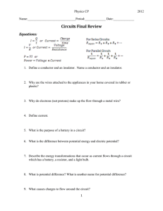 Final Review CIRCUITS: