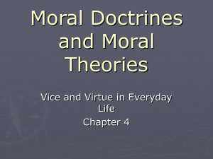 Moral Doctrines and Moral Theories