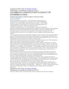 Celebrate Constitution's Legacy of Interpretation (by Erwin