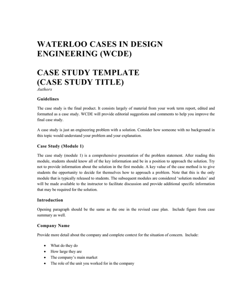 Case Study Format For Students Nokil