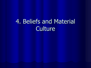 5. Beliefs and Material Culture