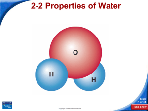 2-2 Properties of Water