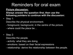 Guidelines on Oral Examination