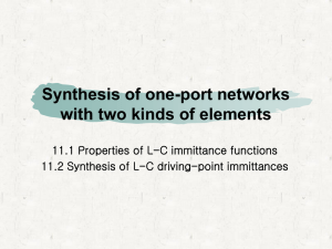 Chapter11 Synthesis of one-port networks with two kinds of elements