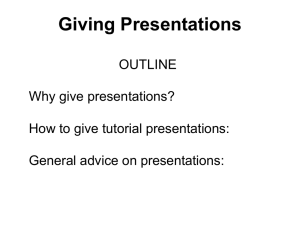 Giving Presentations