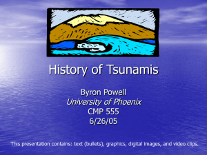 History of Tsunamis