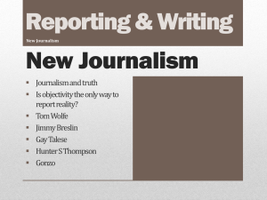 New Journalism - Centre for Journalism
