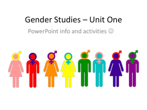 Intro to Gender Studies