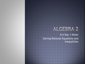 8.6: Solving Rational Equations