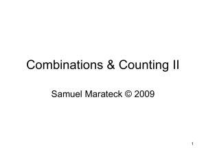 Combinations & Counting II