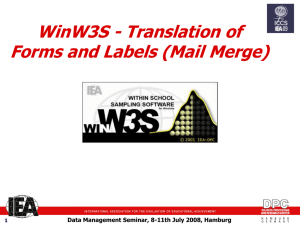 WinW3S - Translation of Forms and Labels (MailMerge)