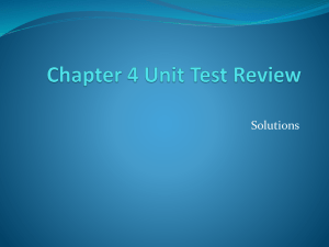 Solutions Unit Test Review