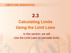 using the limit laws