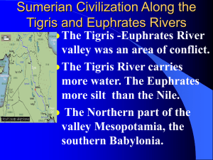 Sumerian Civilization Along the Tigris and Euphrates Rivers