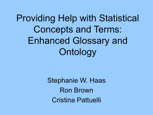 Providing Help with Statistical Concepts and Terms