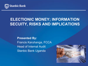 ELECTIONIC MONEY INFORMATION SECUITY RISKS AND