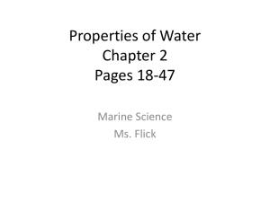 Ch 2 Properties of Water