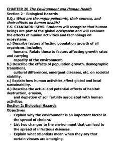 CHAPTER 20 The Environment and Human Health Section 2