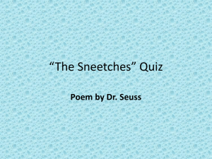 The Sneetches* Quiz - MsJones6-ELA